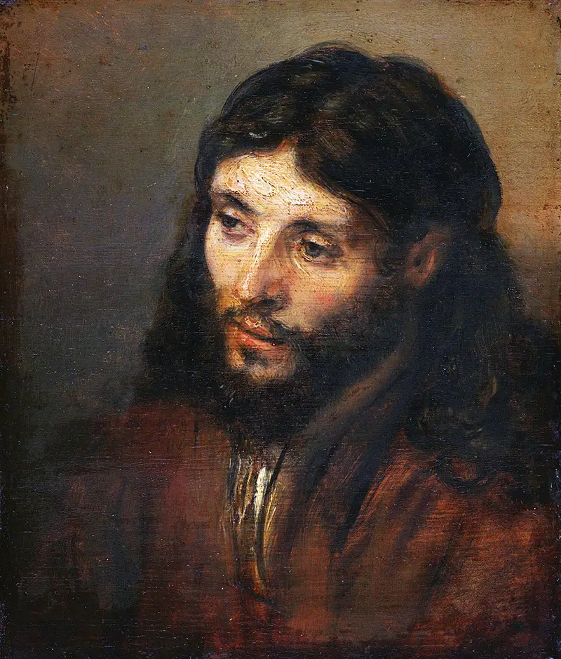 Head of Christ in Detail Rembrandt